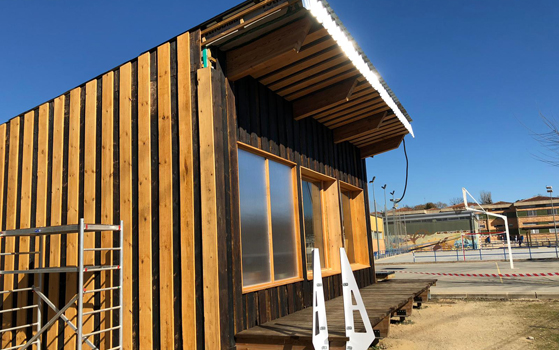 Aula autoconstruida pels alumnes de l'institut Guillem Cata a Manresa